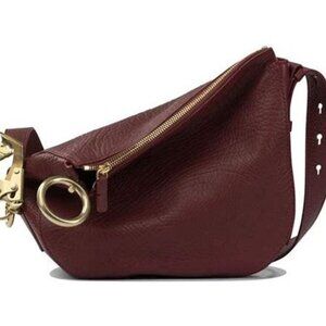 BURBERRY RED LEATHER MEDIUM KNIGHT BAG PURSE NWT